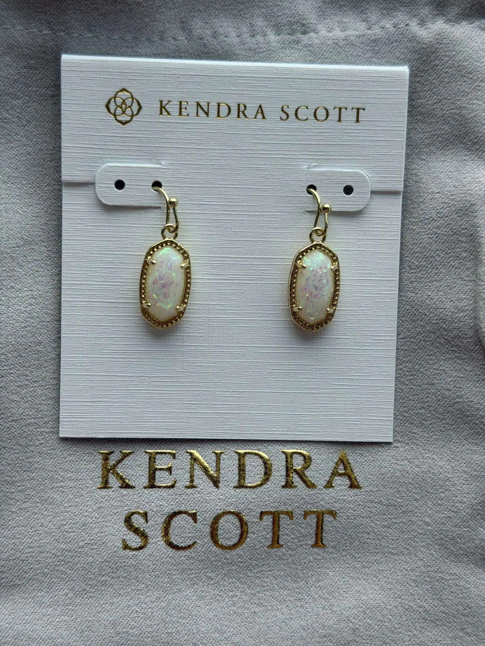 Kendra Scott White Pendant Earrings